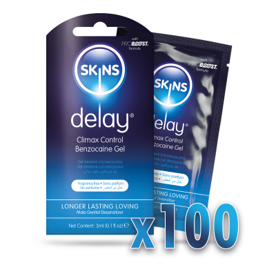 Skins Benzocaine Delay Serum Foil 3ml (Box of 100) 
