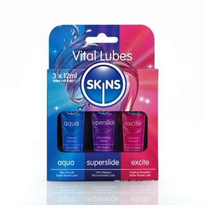 Skins 12ml Sampler Tubes - Vital Lubes 3 Pack