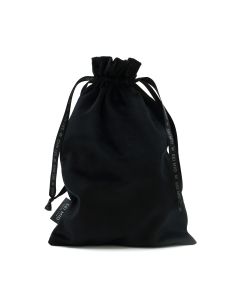 SEI MIO - Velvet Drawstring Bag - Black (300mm x 200mm)